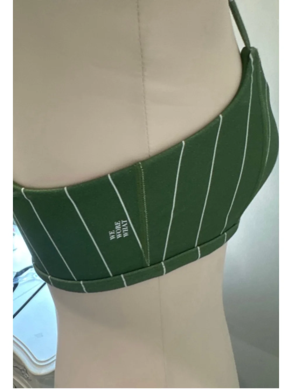 WEWOREWHAT | Green/White Pinstripe Cami Bra Top | Size Small - Picture 4 of 9